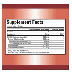 Viên Uống Dầu Nhuyễn Thể Tôm Krill Oil 500mg 180v Của Mỹ 818333
