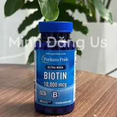 Viên uống Biotin Puritan's Pride 100 viên hỗ trợ mọc tóc và giảm rụng tóc