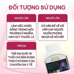 Viên uống bổ phổi Vitatree Lung Detox 60 viên giúp cải thiện chức năng phổi và tăng cường miễn dịch