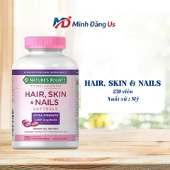 🌷🌸Viên Uống k Kẹo Dẻo Đẹp Da Tóc và Móng 250 viên của Mỹ Nature’s Bounty HAIR SKIN & NAILS🌸🌷