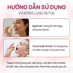 Viên uống bổ phổi Vitatree Lung Detox 60 viên giúp cải thiện chức năng phổi và tăng cường miễn dịch
