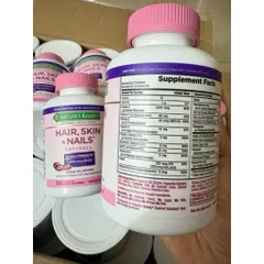 🌷🌸Viên Uống k Kẹo Dẻo Đẹp Da Tóc và Móng 250 viên của Mỹ Nature’s Bounty HAIR SKIN & NAILS🌸🌷