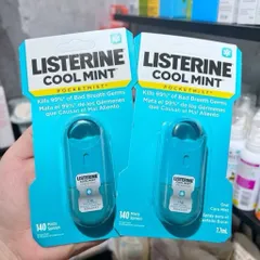 Xịt thơm miệng/Miếng Ngậm thơm miệng diệt khuẩn Listerine 7,7ml Cool Mint Pockeymist Mỹ
