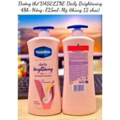 Sữa Dưỡng Thể Vaseline 725ml Dưỡng Trắng Sáng Da Nâng Tone Body Lotion Tone Up Chất Kem Hồng Nhạt Không Bết Dính
