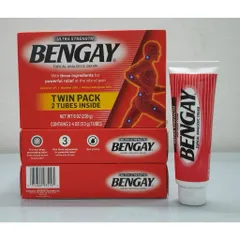 Set 2 tuýp 113g kem xoa bóp giảm đau Bengay Mỹ Ultra Strength Hàng Mỹ