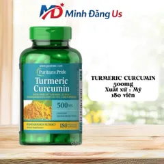 Viên uống hỗ trợ dạ dày tinh chất nghệ Turmeric Curcumin 500mg 180 viên Puritan Pride.