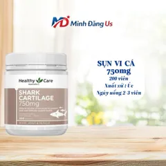 Sụn vi cá hỗ trợ xương khớp Healthy Care Shark Cartilage 750mg 200 viên
