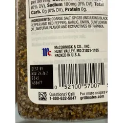 GIA VỊ TẨM ƯỚP THỊT BÒ NƯỚNG MONTREAL STEAK SEASONING MC CORMICK hủ 822GR của Mỹ 🍀