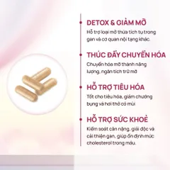 Viên uống thải độc mỡ nội tạng Vitatree Organ Fat Detox hỗ trợ chuyển hoá chất béo hộp 60 viên