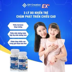 Viên uống tăng chiều cao độ tuổi từ 4 - 30 tuổi GH Creation Ex+  giúp hỗ trợ phát triển chiều cao tự nhiên