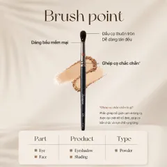 Cọ mắt Piccasso 224 Eyeshadow & Nose Shading Brush – Tán mắt & tạo khối mũi