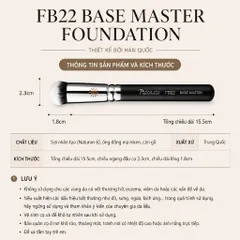 Cọ Tán Kem Nền Đầu Tròn Vát Cao Cấp Piccasso FB22 Base Master Foundation