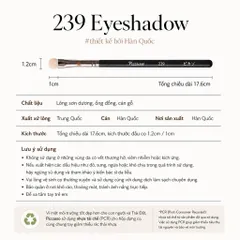 Cọ mắt Piccasso Premium Line 239 Eyeshadow Brush – Dặm màu mắt chuẩn, lên màu tốt