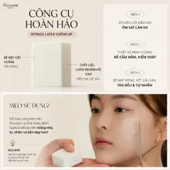 COMBO ROUND & SQUARE SPONGE 12P PICCASSO BẢN MỚI MỀM HƠN, MỊN HƠN  (Tặng 1 Glow cushion puff)