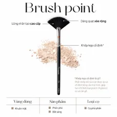 Piccasso 723 Fan Powder Brush – Cọ Quạt Phủ Phấn & Má Hồng Chuyên Nghiệp