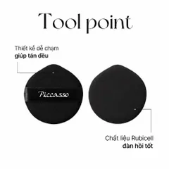 Mút Trang Điểm Piccasso Glow Cushion Puff – Bí Quyết Lớp Nền Căng Bóng, Mịn Mượt Như Nhung