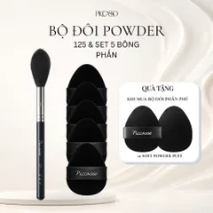 COMBO CỌ PHỦ PHẤN PICCASSO 125 & SOFT POWDER PUFF 5P+1P