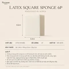 Mút Tán Nền Vuông Cao Cấp Piccasso Latex Sponge