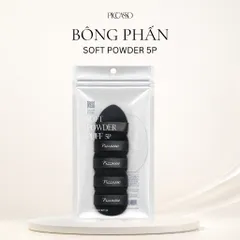 Combo 5 Miếng Bông Phấn Phủ Kiềm Dầu Piccasso Soft Powder Puff 5P Cao Cấp