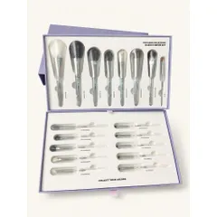 Bộ 18 Cọ Trang Điểm Chuyên Nghiệp Piccasso Collezioni Cán Trong Suốt