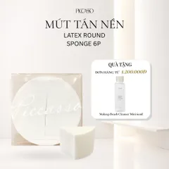 [SET 3]  Yêu thích Bông Mút Trang Điểm Piccasso Latex Round Sponge 6P – Mút Tròn Tán Nền Mịn