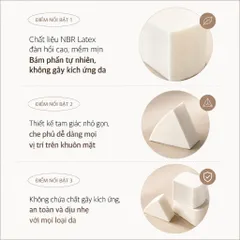 [SET 3]  Yêu thích Bông Mút Trang Điểm Piccasso Latex Round Sponge 6P – Mút Tròn Tán Nền Mịn