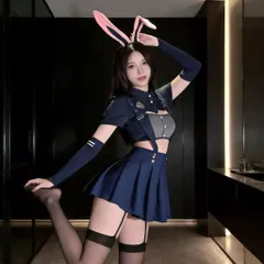 Váy Cosplay Thỏ Xếp Ly Phong Cách Hoàng Gia Sexy Đáng Yêu Đồ Cosplay Thuỷ Thủ Police Dễ Thương Gợi Cảm - N534