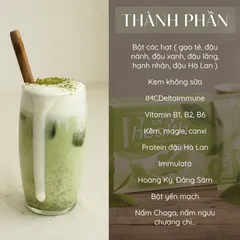 Bột dinh dưỡng Vhealth trà xanh matcha 500g 20 gói, ngũ cốc hỗn hợp hạt, protein thực vật, chất xơ FOS Inulin