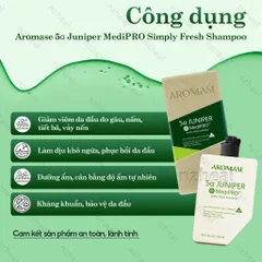 Dầu gội ngăn gàu, giảm viêm da đầu chuyên sâu Aromase 5α Juniper MediPRO Simply Fresh Shampoo 80ml
