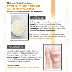 [Hỏa tốc] Kem Dưỡng Trắng Da Chống Lão Hóa Madeleine Ritchie Royal Jelly Face Crème hàng chính hãng