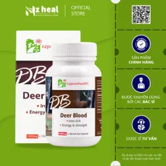 Viên nang máu hươu bổ máu, cấp sắt Deer Blood NZPurehealth (100 viên) - Nzheal