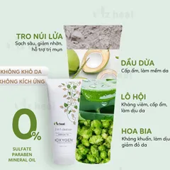 [Hỏa tốc] Sữa rửa mặt cho da dầu mụn và nhạy cảm OXYGEN 2 in 1 Cleanser 200ml