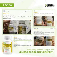 Viên Uống Bổ Não, Tăng Trí Nhớ NZPH Ginkgo Biloba Capsules NZPureHealth (30/100 viên) - Nzheal