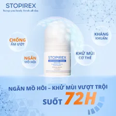 Lăn khử mùi kháng khuẩn, ngăn tiết mồ hôi Stopirex Détranspirant Intensif Peaux Sensibles