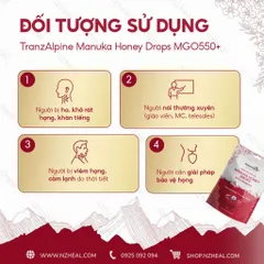 Kẹo mật ong TranzAlpine Manuka Honey Drops MGO550+ (8 viên/ 25 viên)