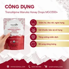 Kẹo mật ong TranzAlpine Manuka Honey Drops MGO550+ (8 viên/ 25 viên)