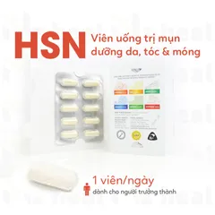 HSN Hair Skin & Nails - Viên uống tăng cường sức đề kh.áng, cải thiện làn da khô, giảm mụn, mờ thâm