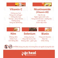 HSN Hair Skin & Nails - Viên uống tăng cường sức đề kh.áng, cải thiện làn da khô, giảm mụn, mờ thâm