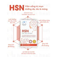 HSN Hair Skin & Nails - Viên uống tăng cường sức đề kh.áng, cải thiện làn da khô, giảm mụn, mờ thâm