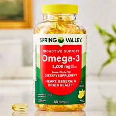 Viên Uống Dầu Cá Cô Đặc Omega 3 1,000mg Spring Valley Hỗ Trợ Tim Mạch Cải Thiện Thị Lực Ngăn Ngừa Cholesterol - YoungFit