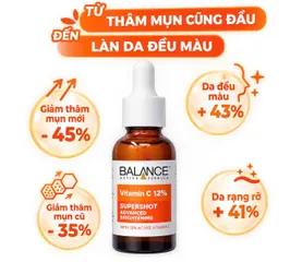 (Mẫu mới chai sành) Tinh Chất Mờ Thâm, Dưỡng Trắng Da Balance Active Formula Vitamin C Brightening Serum 30ml