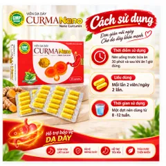 Viên Dạ Dày Curma Nano Giúp Kiện Tỳ Vị, Giảm Tiết Acid Dịch Vị, Giảm Các Triệu Chứng Của Viêm Loét Dạ Dày, Tá Tràng