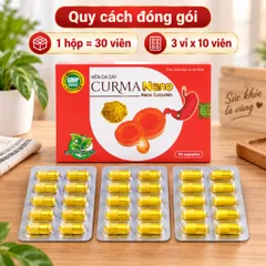 Viên Dạ Dày Curma Nano Giúp Kiện Tỳ Vị, Giảm Tiết Acid Dịch Vị, Giảm Các Triệu Chứng Của Viêm Loét Dạ Dày, Tá Tràng