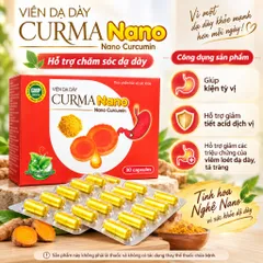 Viên Dạ Dày Curma Nano Giúp Kiện Tỳ Vị, Giảm Tiết Acid Dịch Vị, Giảm Các Triệu Chứng Của Viêm Loét Dạ Dày, Tá Tràng