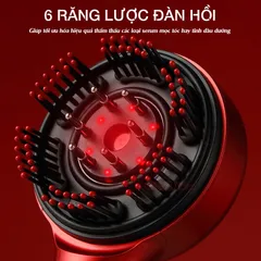 Lược massage da đầu Nikio NK-112 - Công nghệ EMS và hồng ngoại, giúp giảm rụng tóc và thư giãn hiệu quả, chống nước IPX7, dễ mang theo.