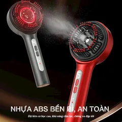 Lược massage da đầu Nikio NK-112 - Công nghệ EMS và hồng ngoại, giúp giảm rụng tóc và thư giãn hiệu quả, chống nước IPX7, dễ mang theo.