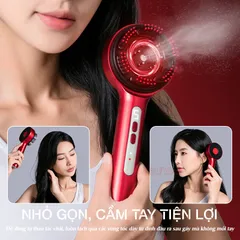 Lược massage da đầu Nikio NK-112 - Công nghệ EMS và hồng ngoại, giúp giảm rụng tóc và thư giãn hiệu quả, chống nước IPX7, dễ mang theo.