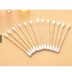 Combo 5 gói bông ngoáy tai, Gói 100 Tăm bông gỗ y tế vệ sinh tai
