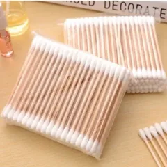 Combo 5 gói bông ngoáy tai, Gói 100 Tăm bông gỗ y tế vệ sinh tai