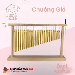 Chuông 20 Thanh Nhạc Cụ Gõ Một Hàng Có Chân Đế Gỗ